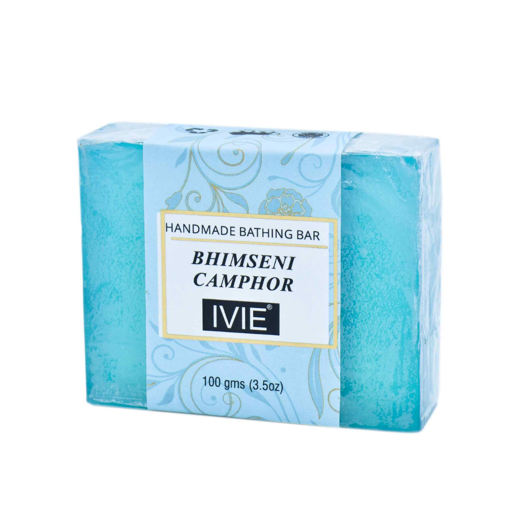 A IVIE Handmade Soaps With Transparent Bhimseni Camphor Bathing Soaps for Normal Skin Care